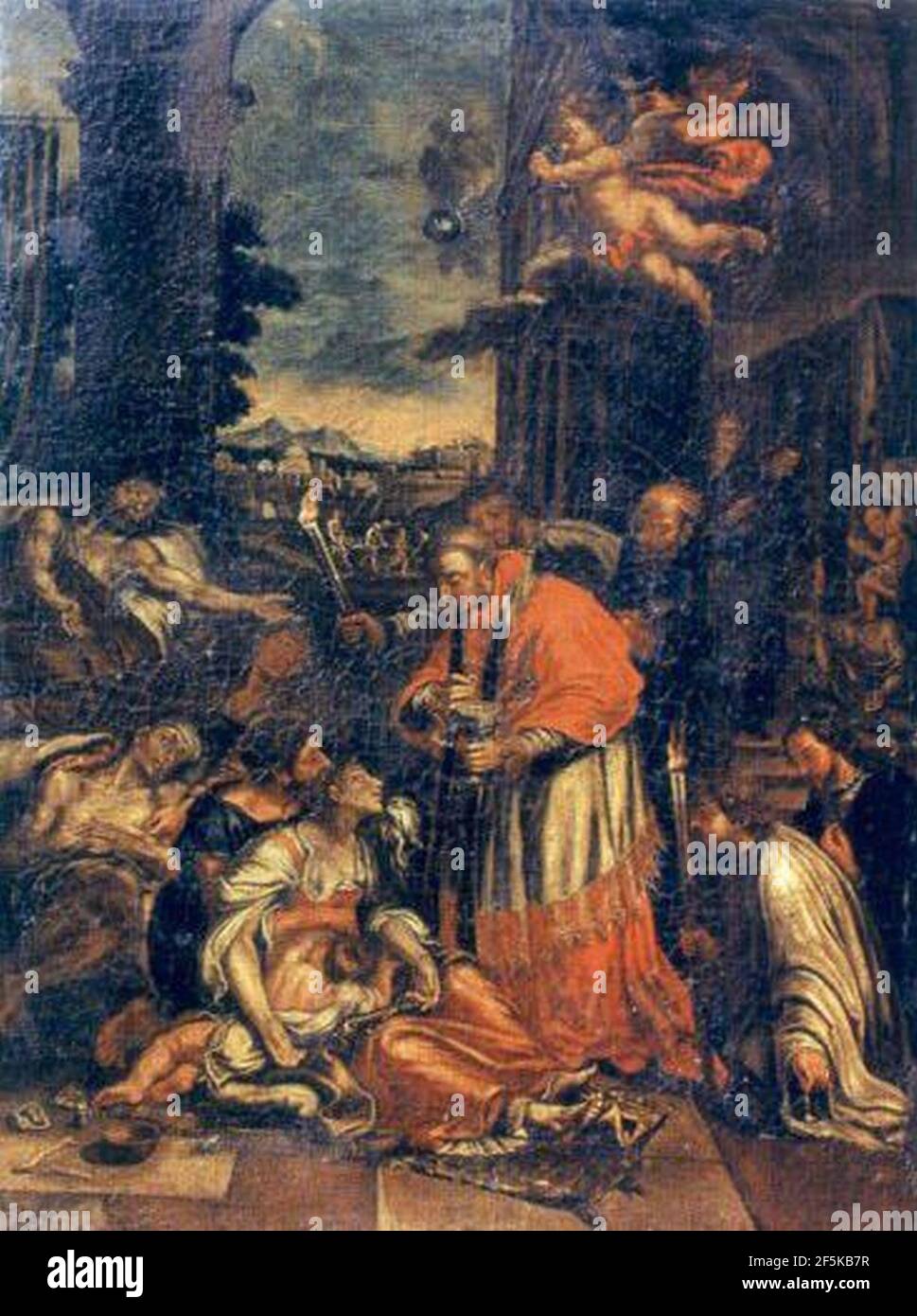 Raimondo De Dominici Saint Carolus Borromeus gives communion to