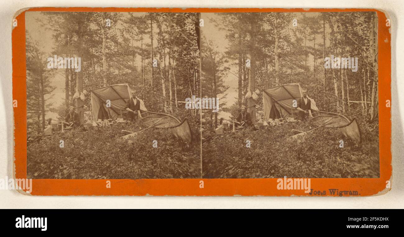 Joe's Wigwam. Maine. William P. Dean (American, born Canada, 1835 - 1911) Stock Photo