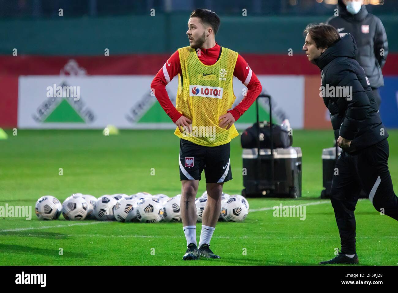 Warsaw Poland 26th Mar 21 Sebastian Kowalczyk Of Poland Seen In Action During The Official Training Session Of The Polish National Football Team Before Fifa World Cup Qatar 22 Qualification Matches In Warsaw Poland 26th Mar 21 Sebastian Kowalczyk Of Poland Seen In Action During The Official Training Session Of The Polish National Football Team Before Fifa World Cup Qatar 22 Qualification Matches In