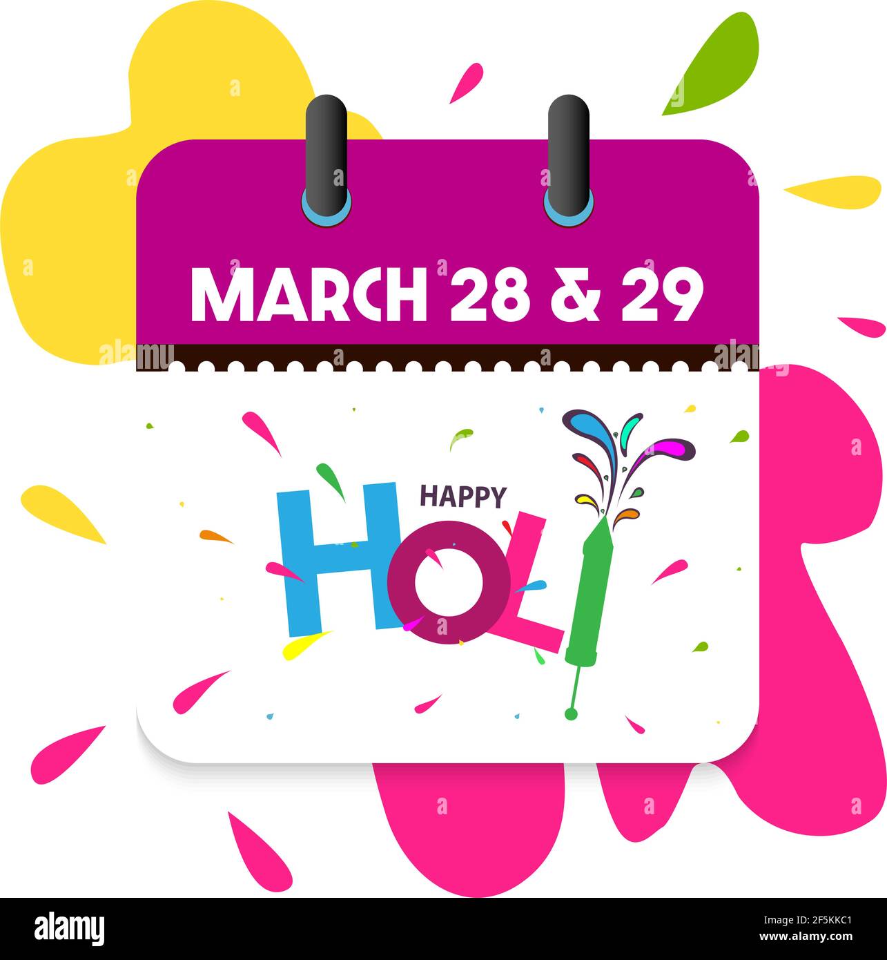 Vector illustration of Happy Holi Indian Hindu Festival of Colors
