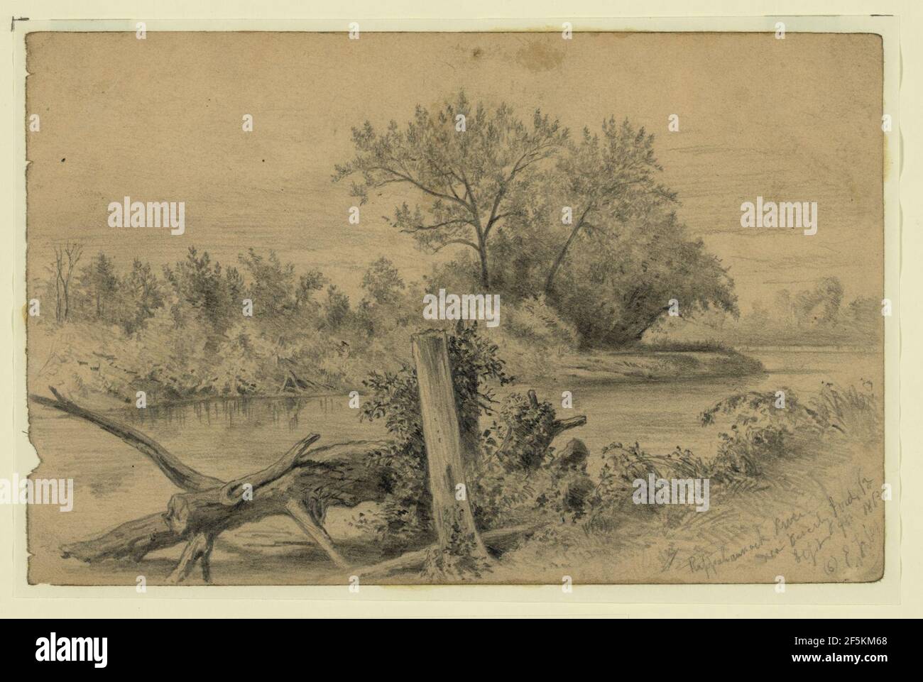 Rappahannock River near Beverly Ford, Va. Sept. 9, 1863 Stock Photo