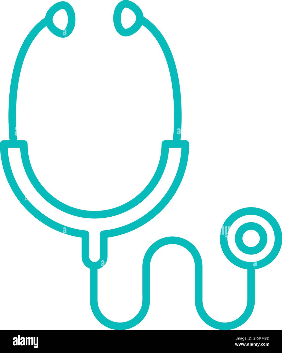 stethoscope medical equipment linear style Stock Vector Image & Art - Alamy