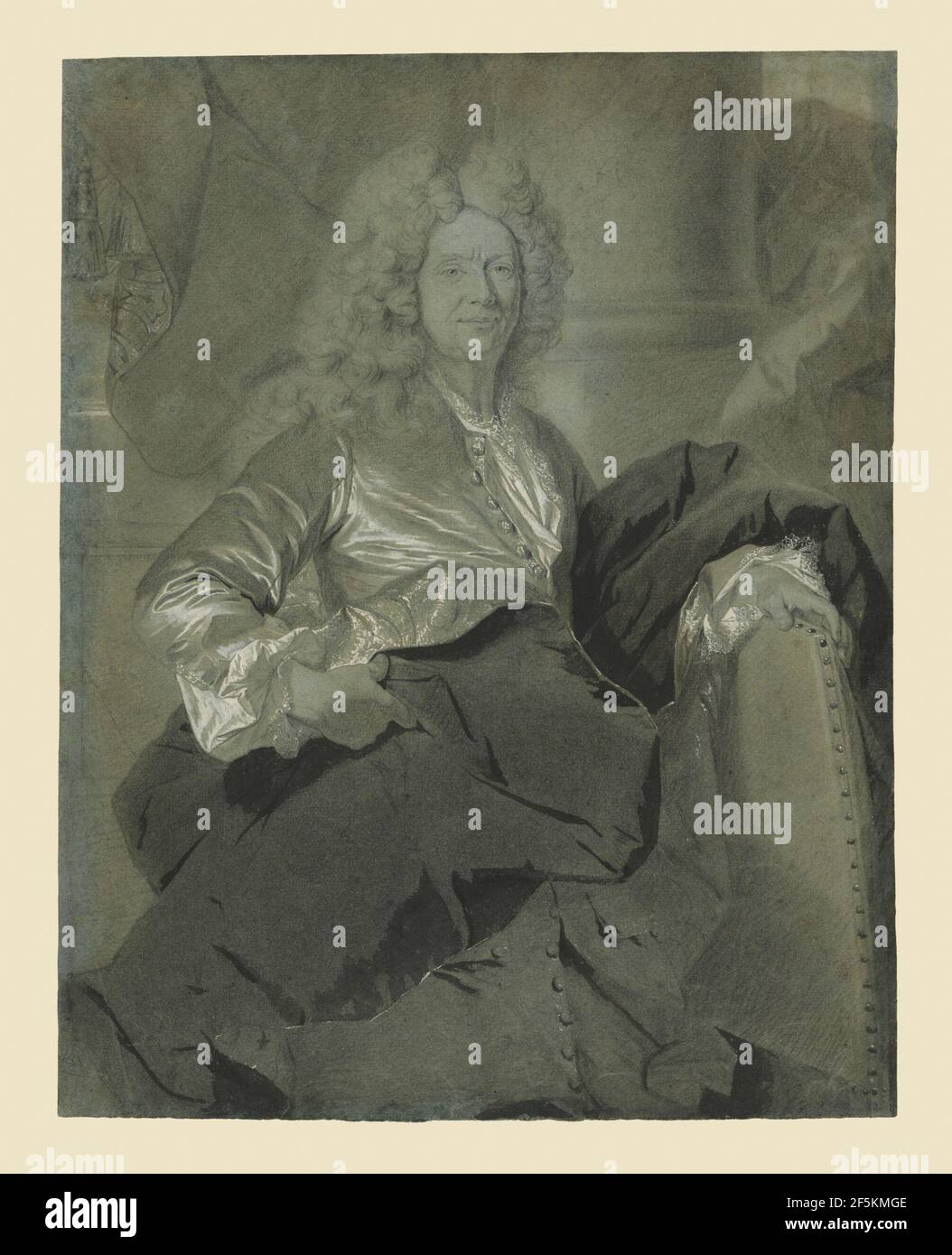 Portrait of a Man. Hyacinthe Rigaud (French, 1659 - 1743 Stock Photo ...