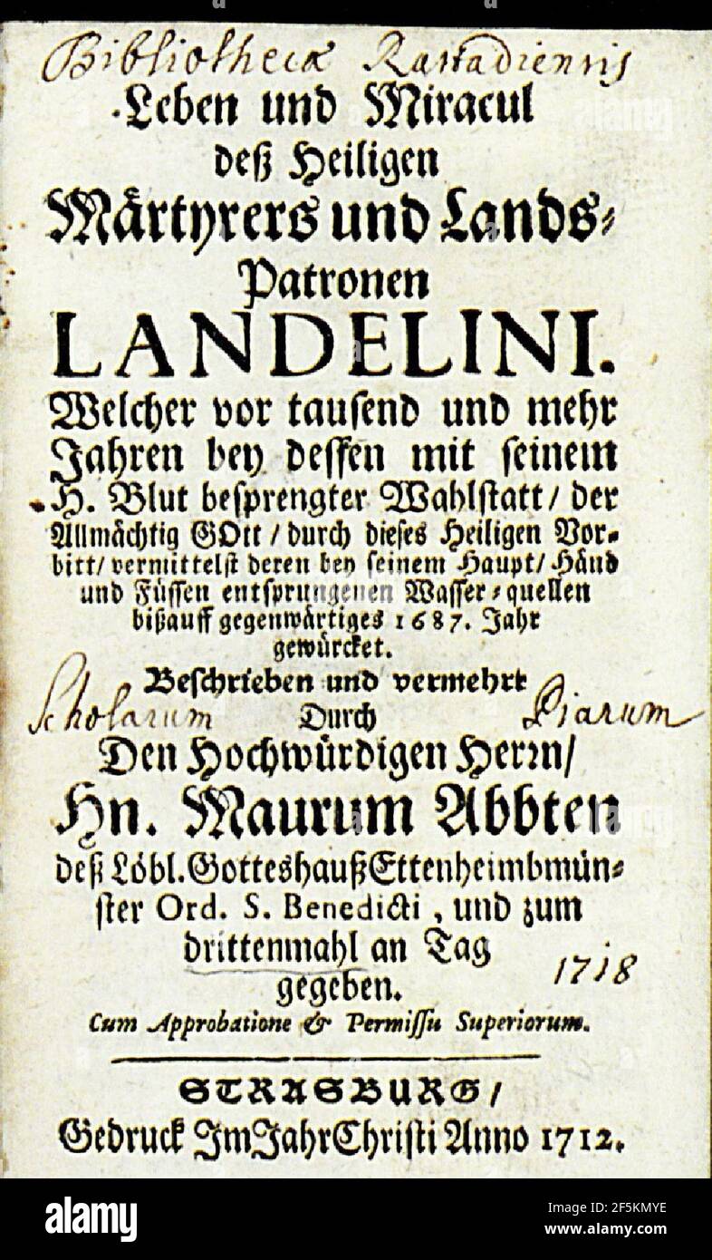 Rastatt historische bibliothek landelin Stock Photo Alamy