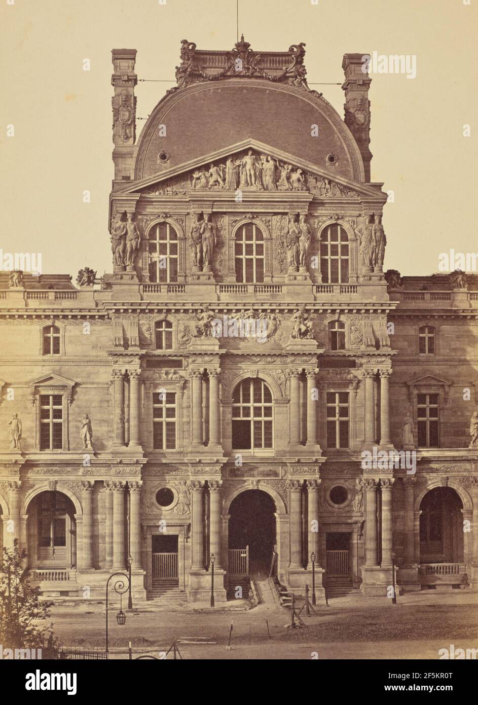 The Pavillon Denon, Louvre, Paris. Édouard Baldus (French, born Germany, 1813 - 1889) Stock Photo