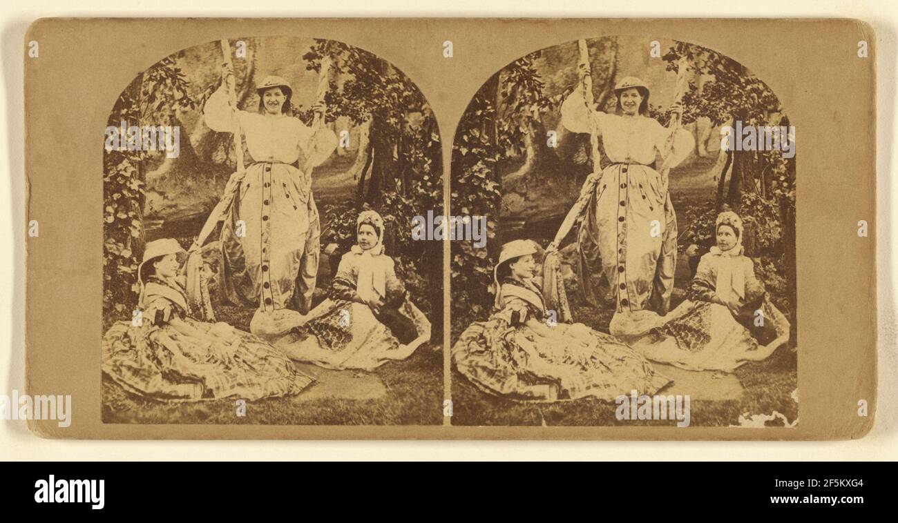 The Swing.. Attributed to London Stereoscopic Company (active 1854 - 1890) Stock Photo