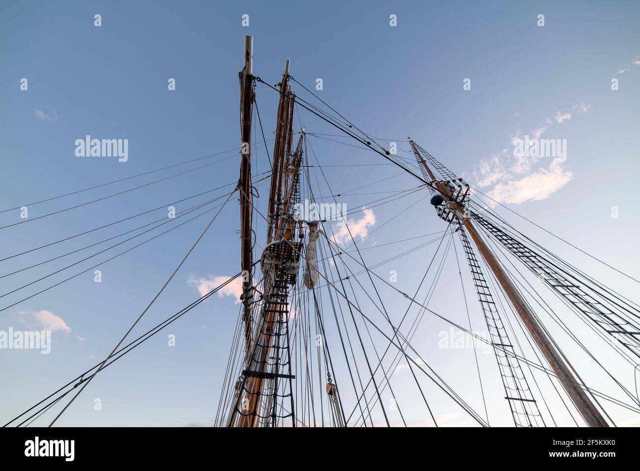 looking up into the rigging of a tall ship Stock Photo - Alamy