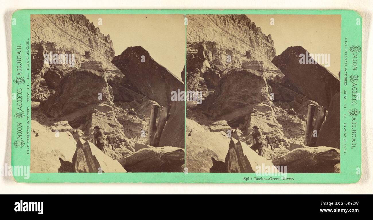 Split Rocks - Green River.. C.R. Savage (American, born England, 1832 ...