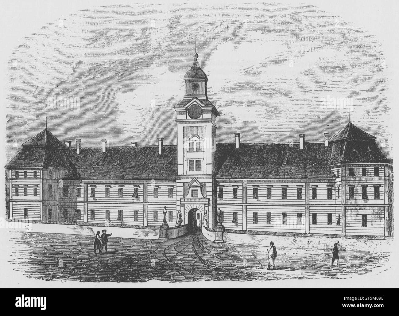 Rechnitz castle, ca. 1859. Stock Photo