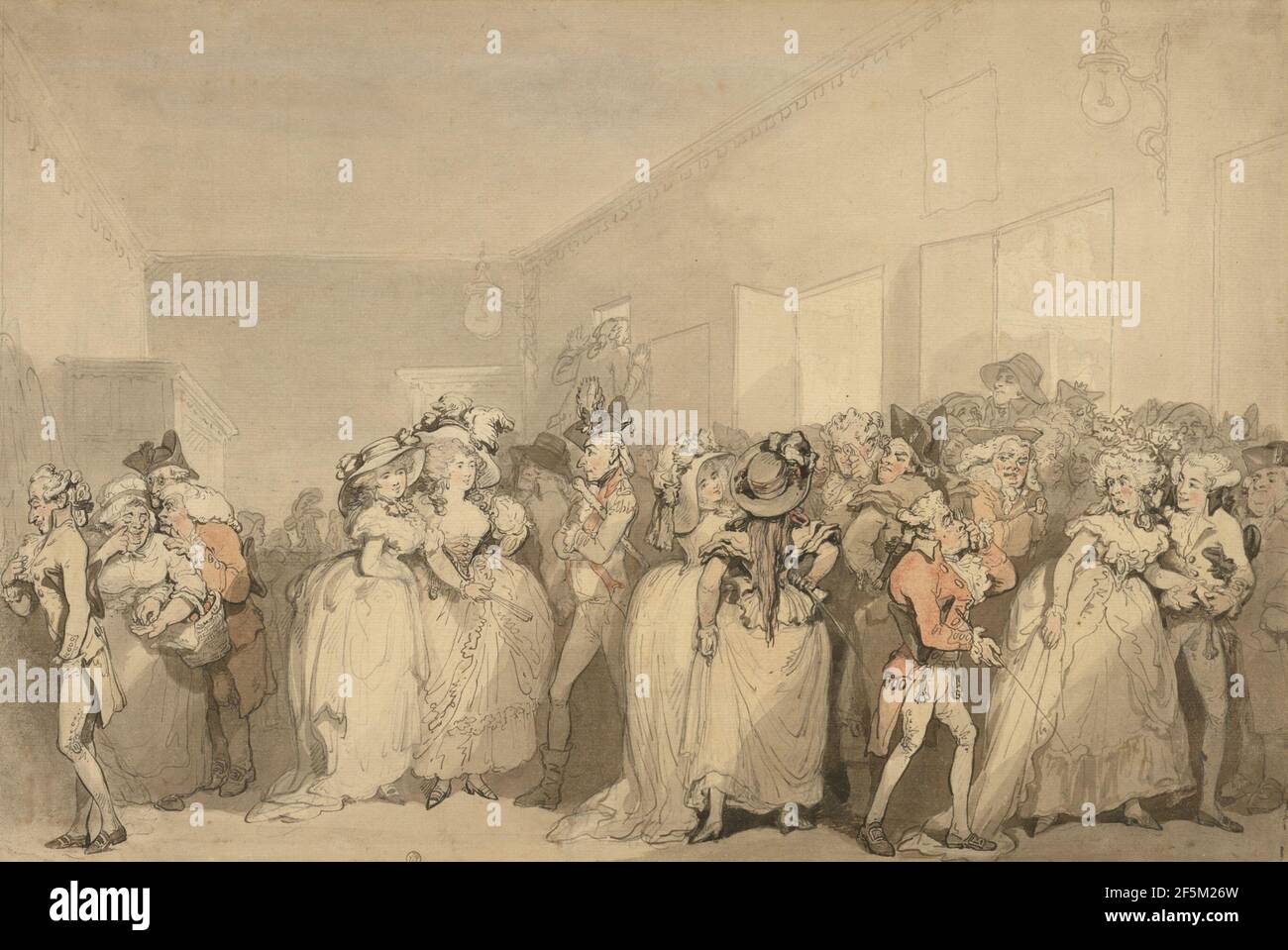 Box-Lobby Loungers. Thomas Rowlandson (British, 1757 - 1827) Stock Photo