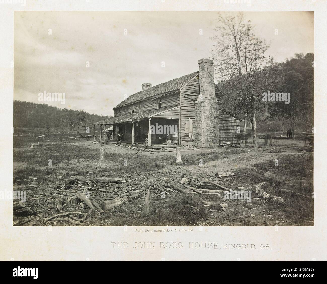 The John Ross House, Ringold, Georgia. George N. Barnard (American, 1819 - 1902) Stock Photo