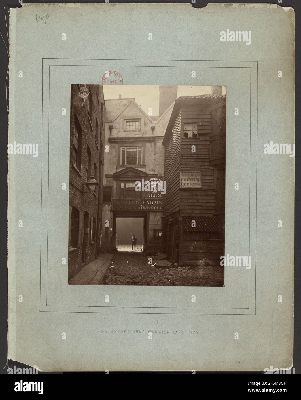The Oxford Arms, Warwick Lane, 1875. Stock Photo