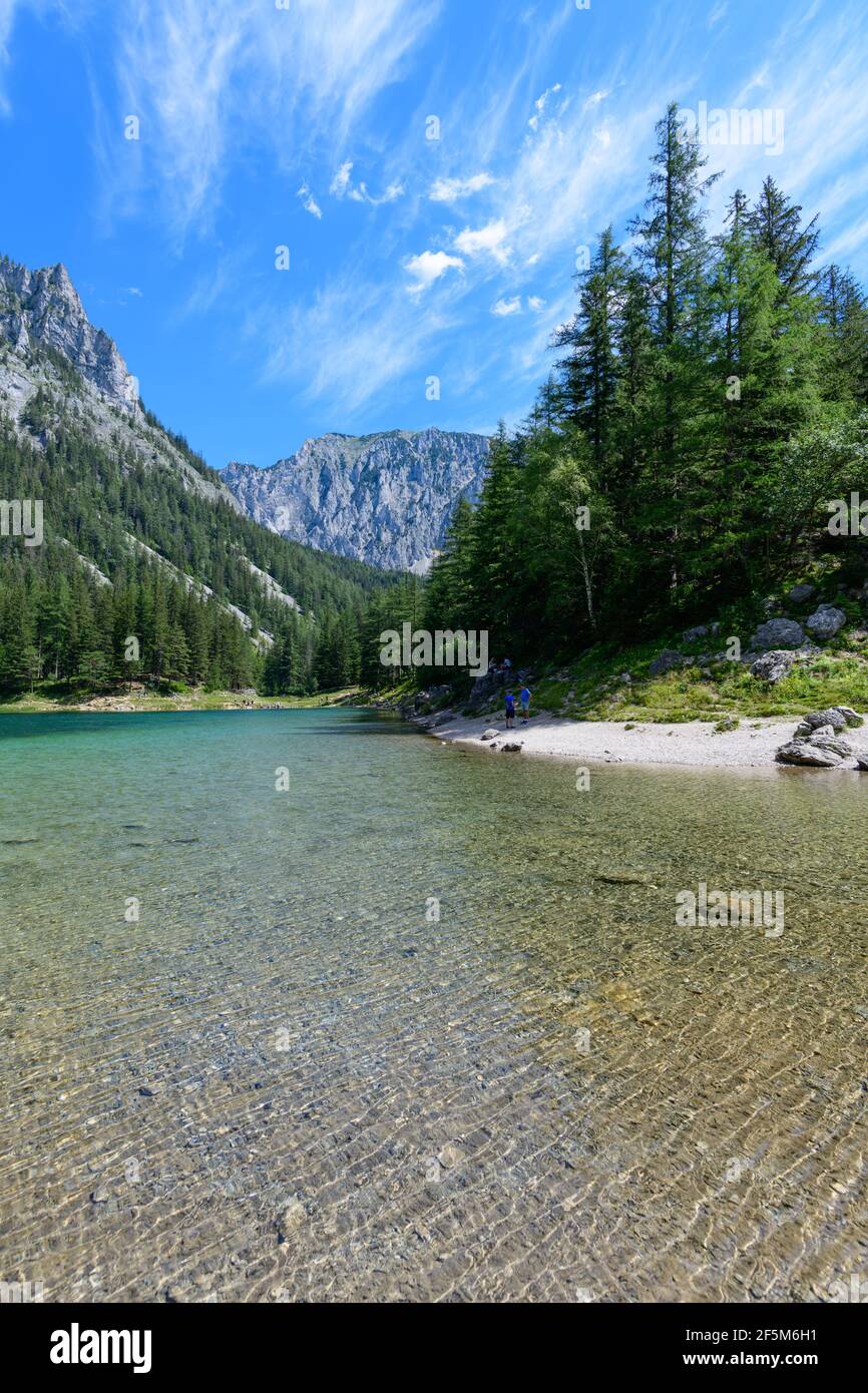 lake gruener see near tragoess in the austrian county steiermark Stock ...