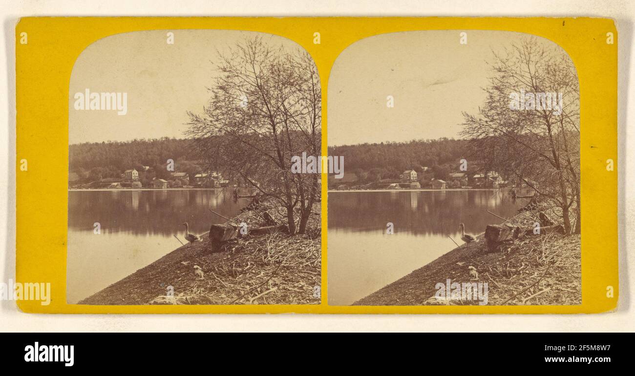 View of Corner of Cayuga Lake. New York. John B. Heywood (American, active Boston, Massachusetts 1850s - 1860s) Stock Photo