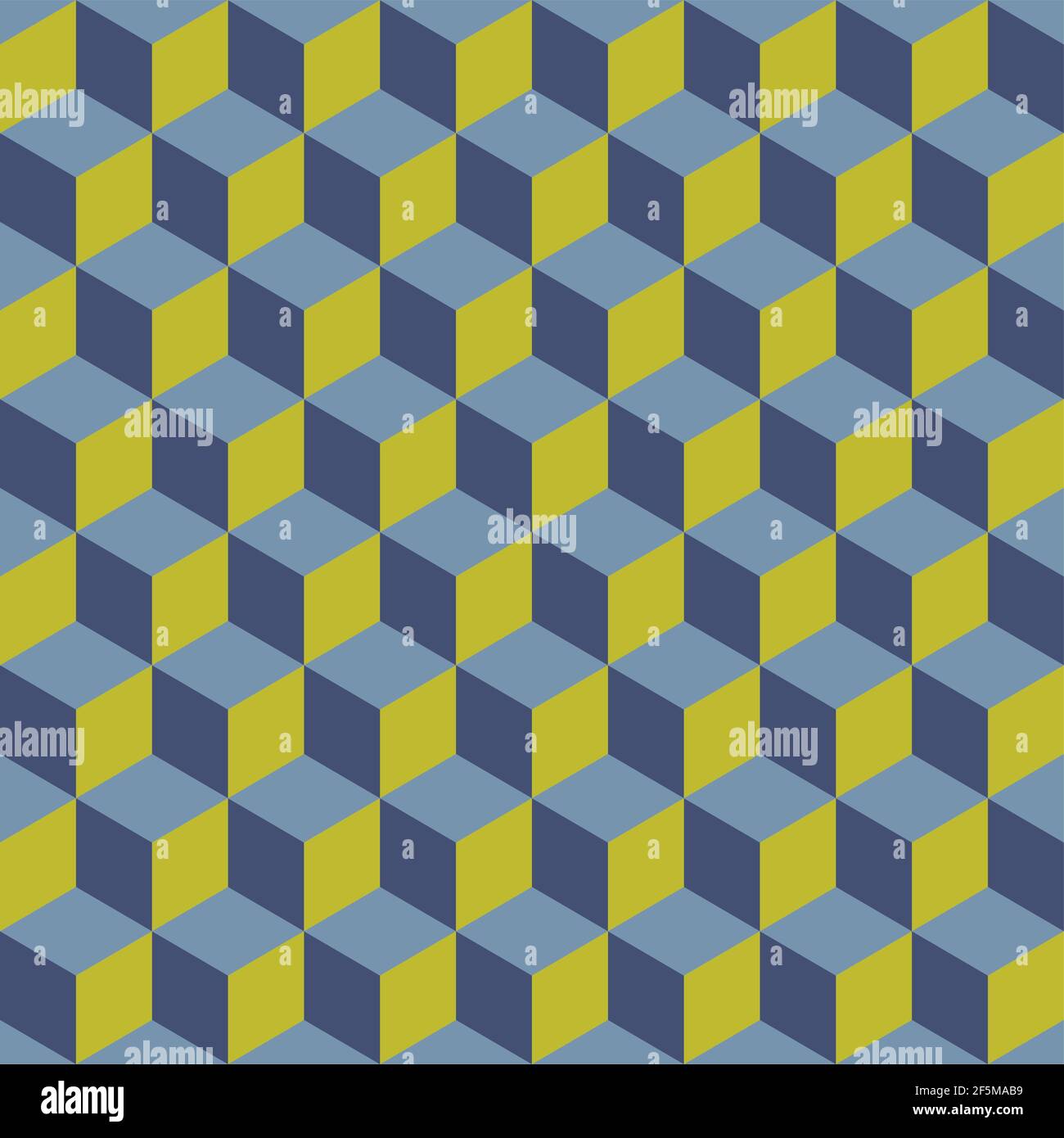 Abstract multicolored geometric cubes. Seamless pattern. Perfect color combination background. Stock Vector