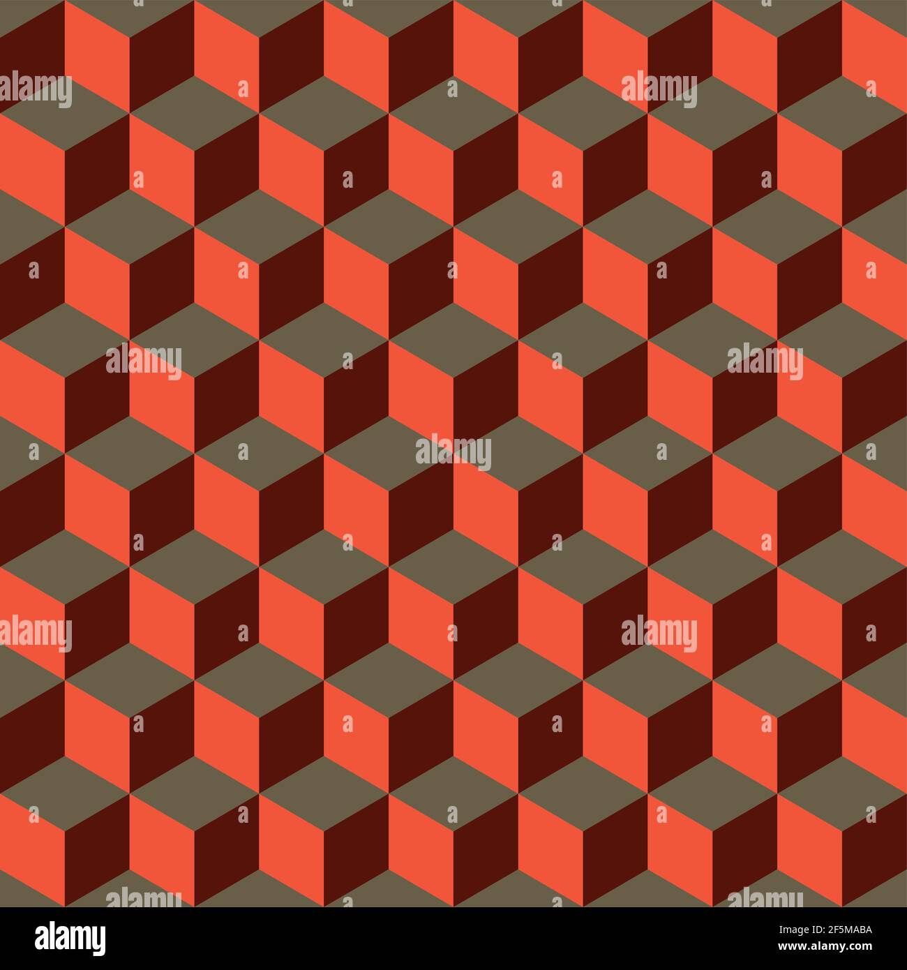 Abstract multicolored geometric cubes. Seamless pattern. Perfect color combination background. Stock Vector