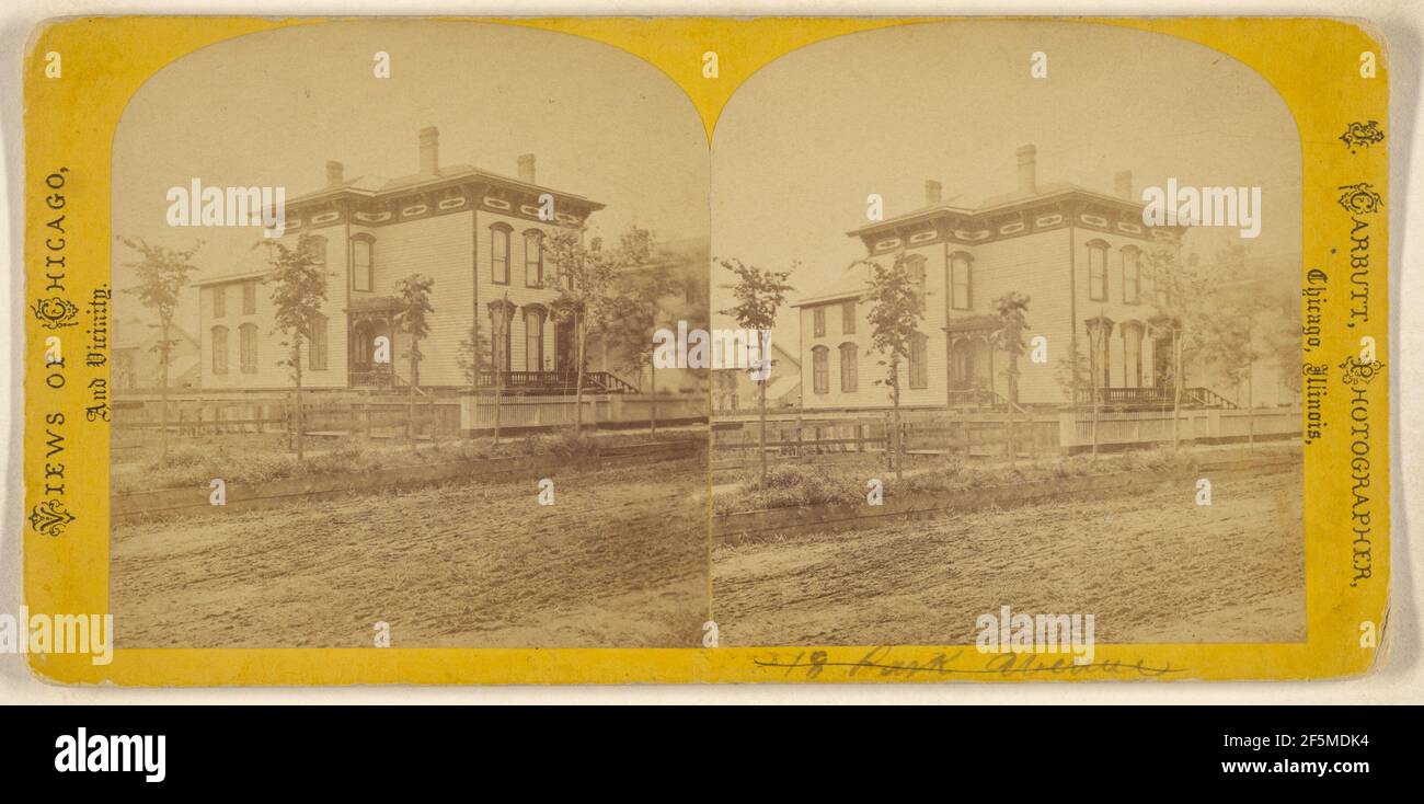 Private Residence/Carbutt's Home, Maypole Avenue near Ashland. John Carbutt (American, 1832 - 1905) Stock Photo