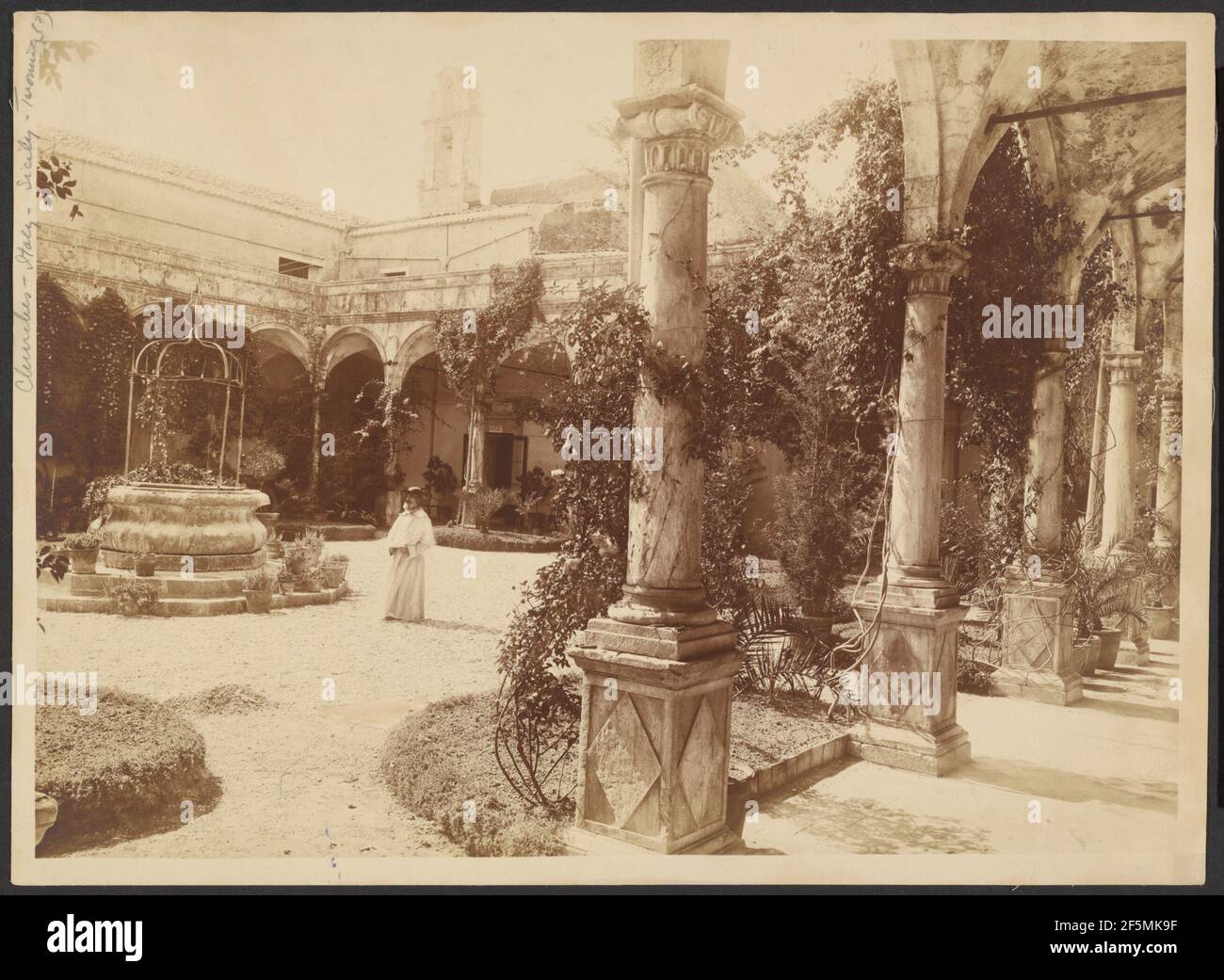 Church Courtyard, Sicily. Baron Wilhelm von Gloeden (German, 1856 - 1931) Stock Photo