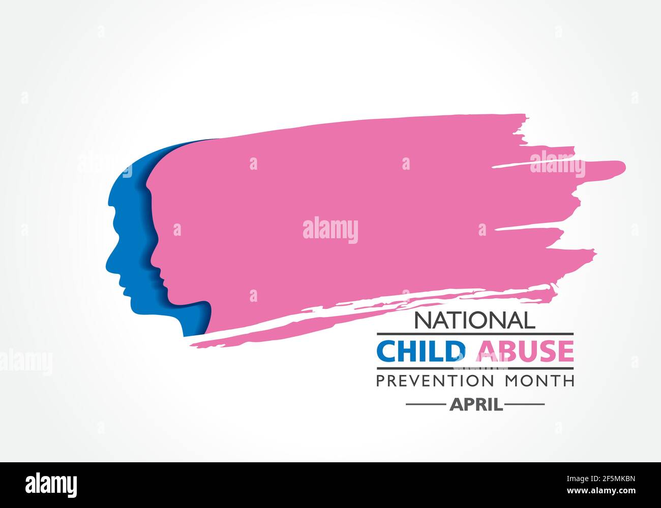 Vector illustration of National Child Abuse Prevention Month observed ...