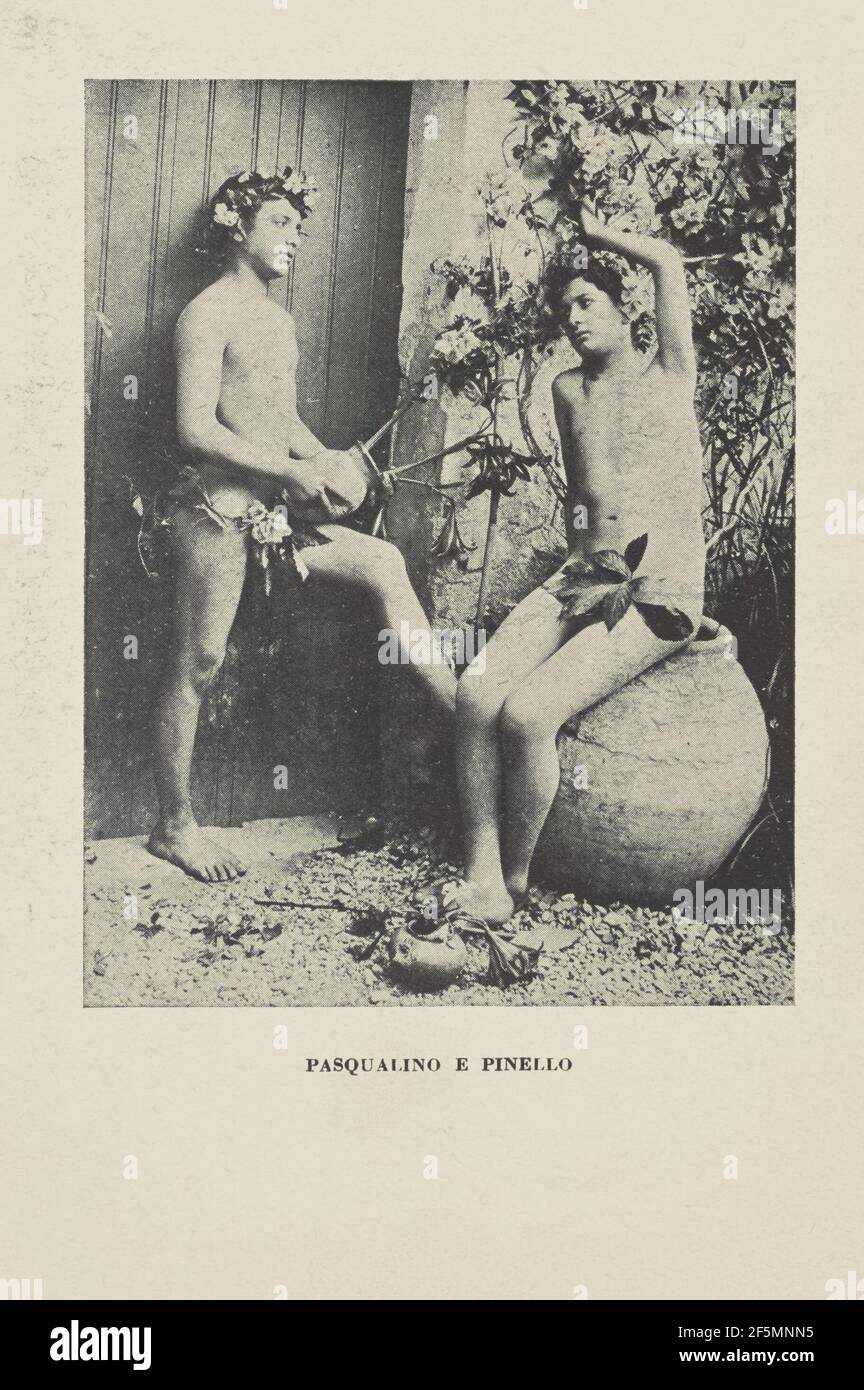 Pasqualino e Pinello. Baron Wilhelm von Gloeden (German, 1856 - 1931) Stock Photo