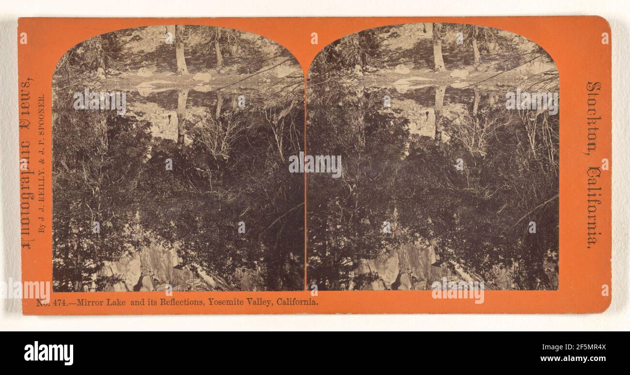 Mirror Lake and its Reflections, Yosemite Valley, California.. Reilly