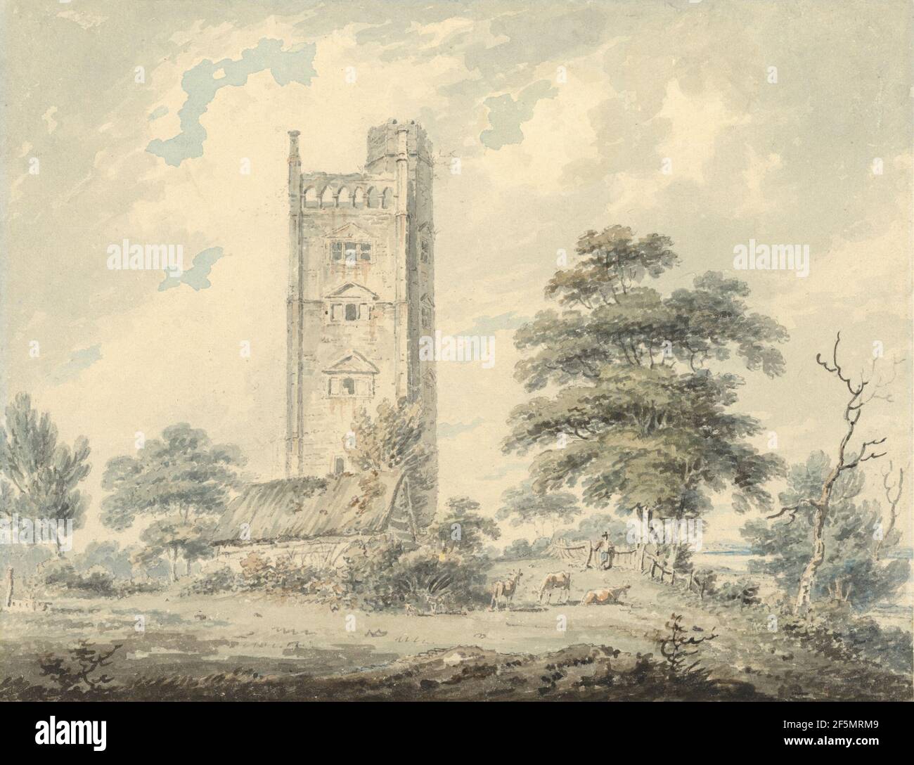 Freston Tower, Suffolk. Edward Dayes (English, 1763 - 1804) Stock Photo