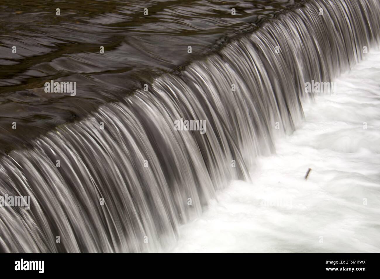 small weir on riverine Stock Photo