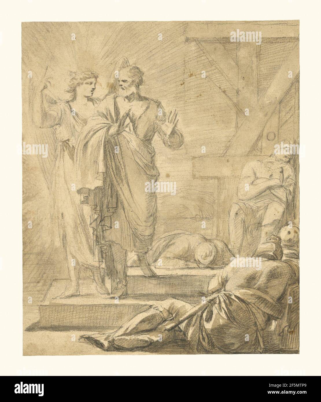 The Liberation of Saint Peter. Laurent de La Hyre (French, 1606 - 1656) Stock Photo