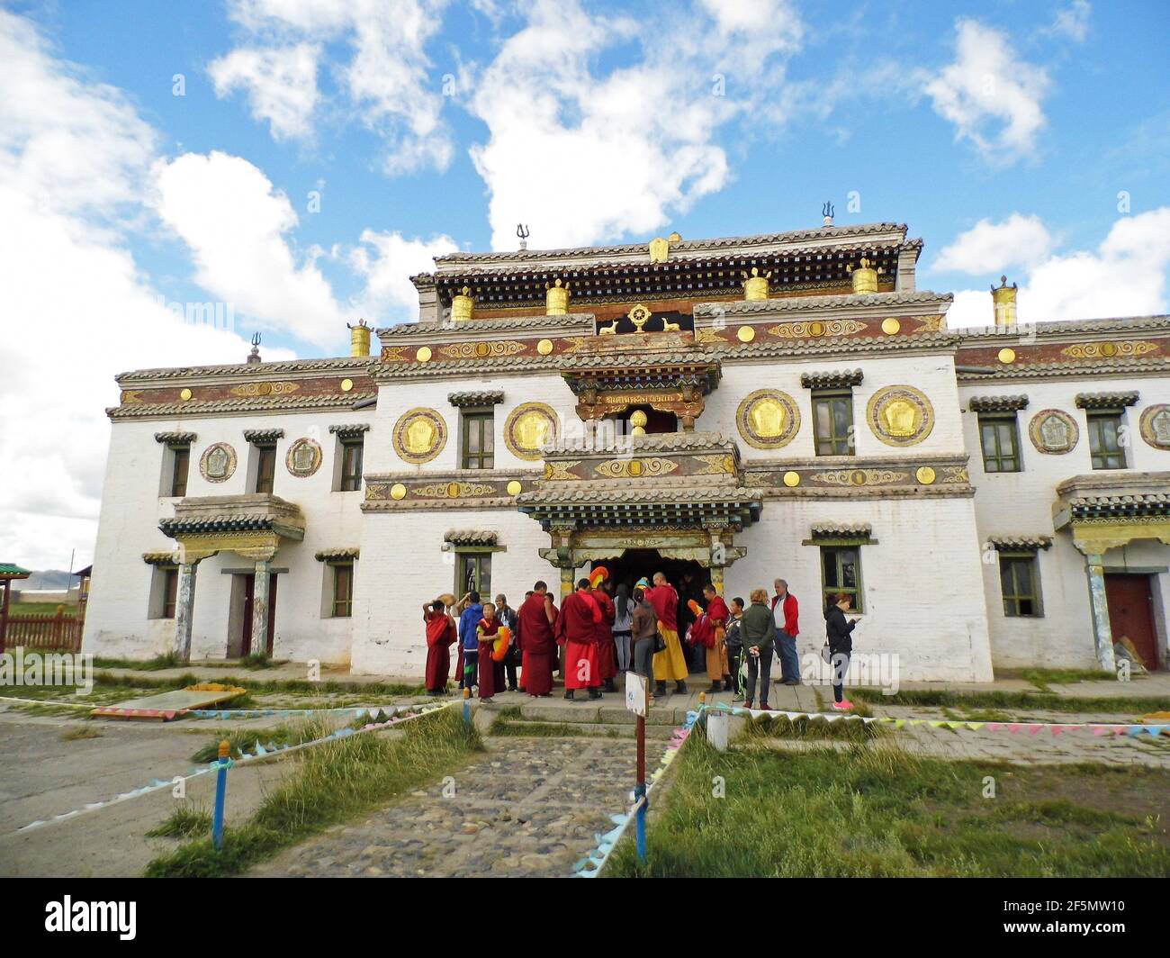 Tibetan temple at Erdene Zuu Monastery, Kharkhorin (Karakorum), Central Mongolia Stock Photo