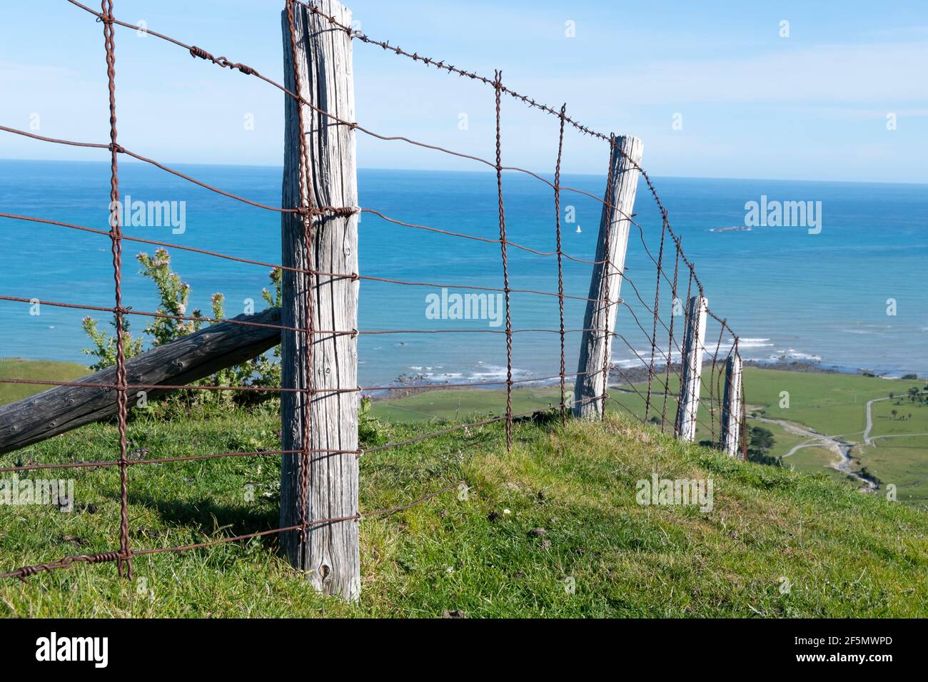 Farm fence, Glenburn, Wairarapa, North Island, New Zealand Stock Photo Alamy