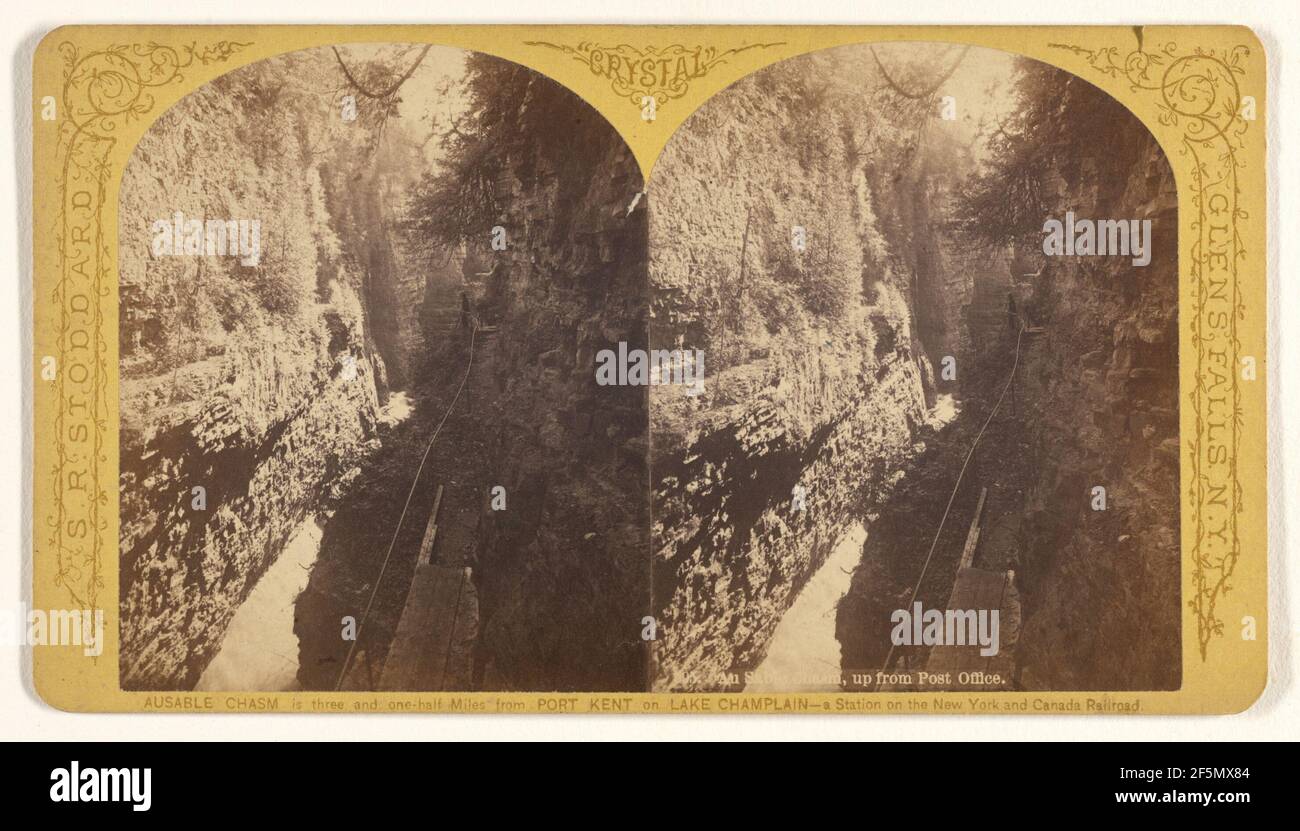 Au Sable Chasm, up from Post Office.. S.R. Stoddard (American, 1843 or