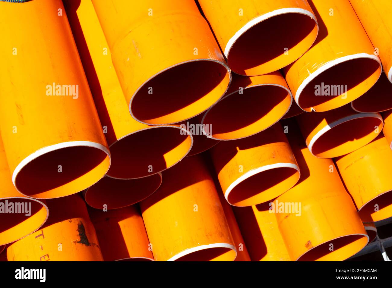 Orange pipes, Wellington, North Island, New Zealand Stock Photo - Alamy