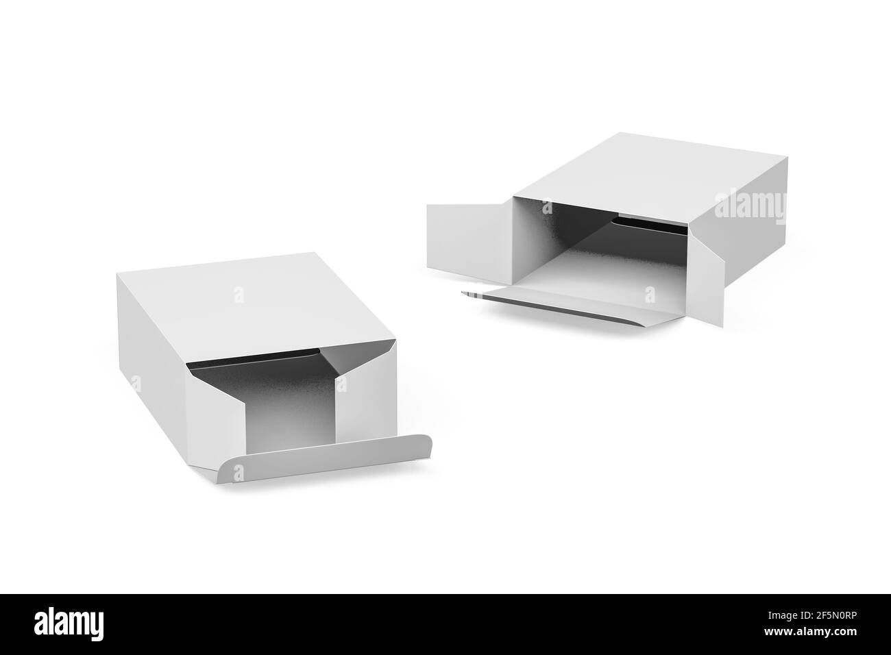 Cardboard boxes mockup isolated on white background - 3d render Stock ...