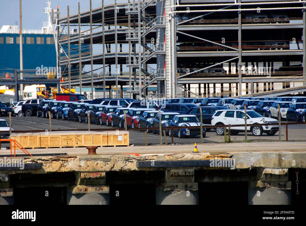 Multi storey car park on the dockside in southampton hires stock
