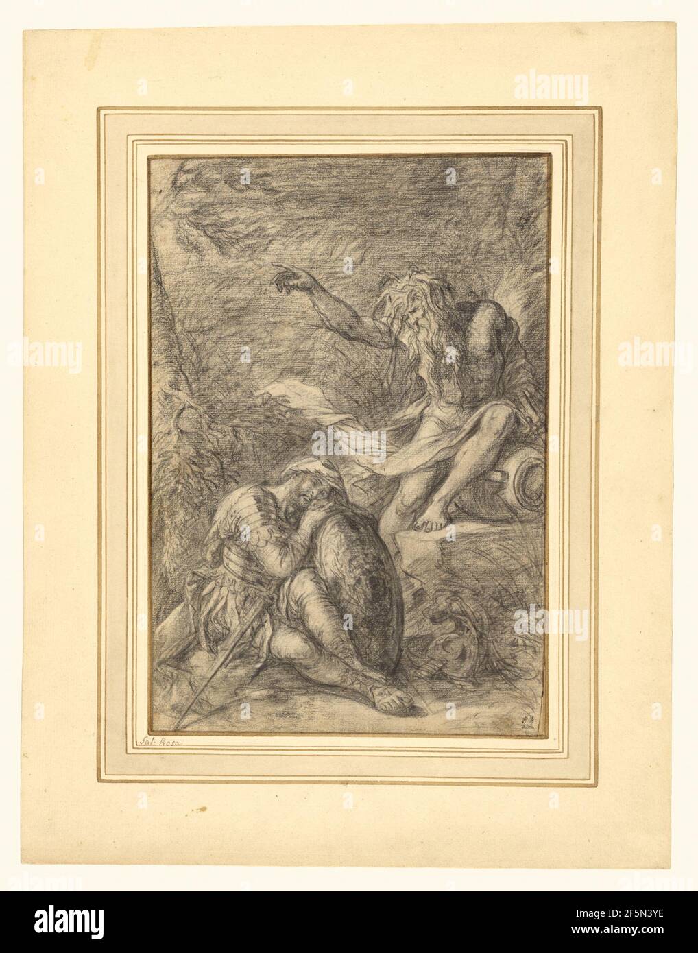 The Dream of Aeneas. Salvator Rosa (Italian, 1615 - 1673) Stock Photo
