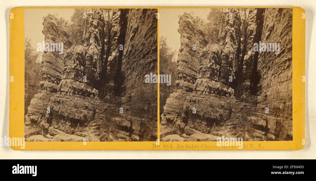 Au Sable Chasm, Keeseville N.Y.. Benjamin West Kilburn (American, 1827 - 1909) Stock Photo