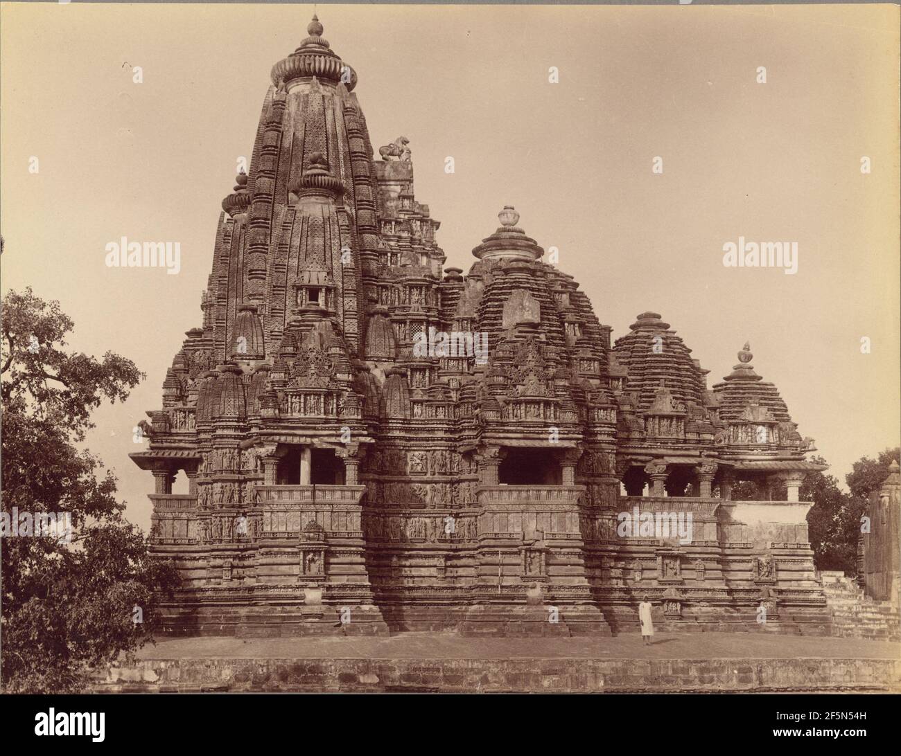 Viswanath Temple, Khajraha. Lala Deen Dayal (Indian, 1844 - 1905) Stock Photo