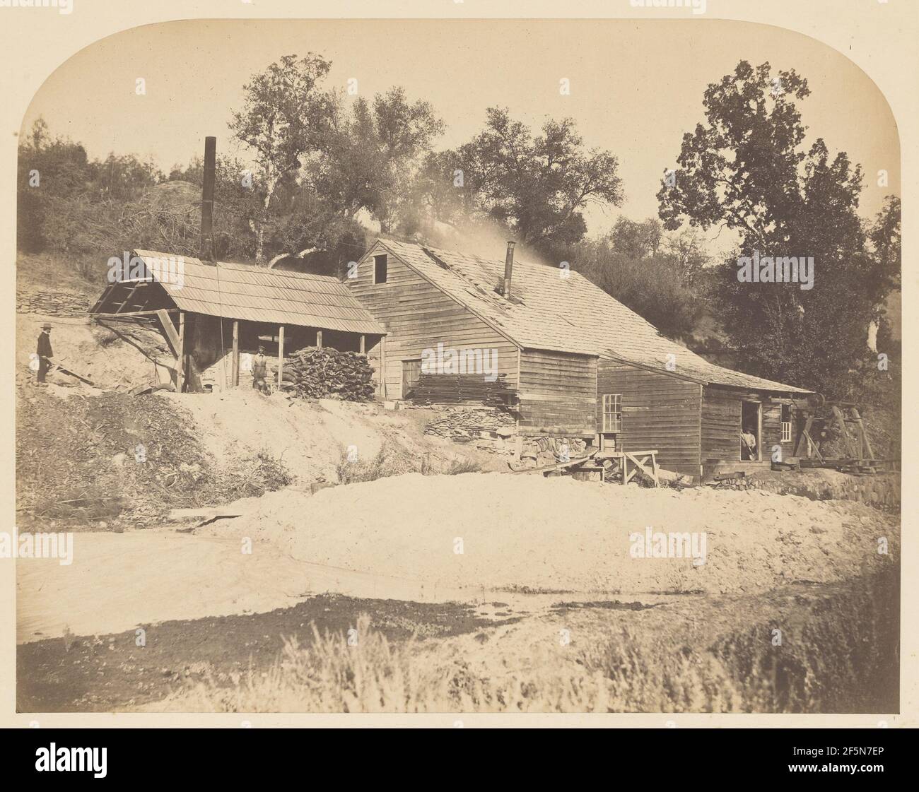 Agua Fria Mill. Carleton Watkins (American, 1829 - 1916) Stock Photo