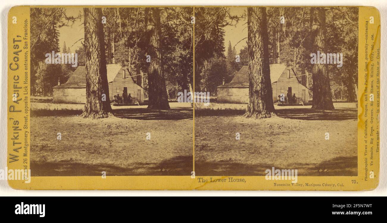The Lower House, Yosemite Valley, Mariposa County, Cal.. Carleton Watkins (American, 1829 - 1916) Stock Photo