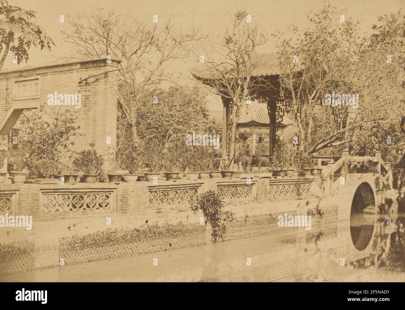 Howqua's Gardens, Canton. Felice Beato (English, born Italy, 1832 ...