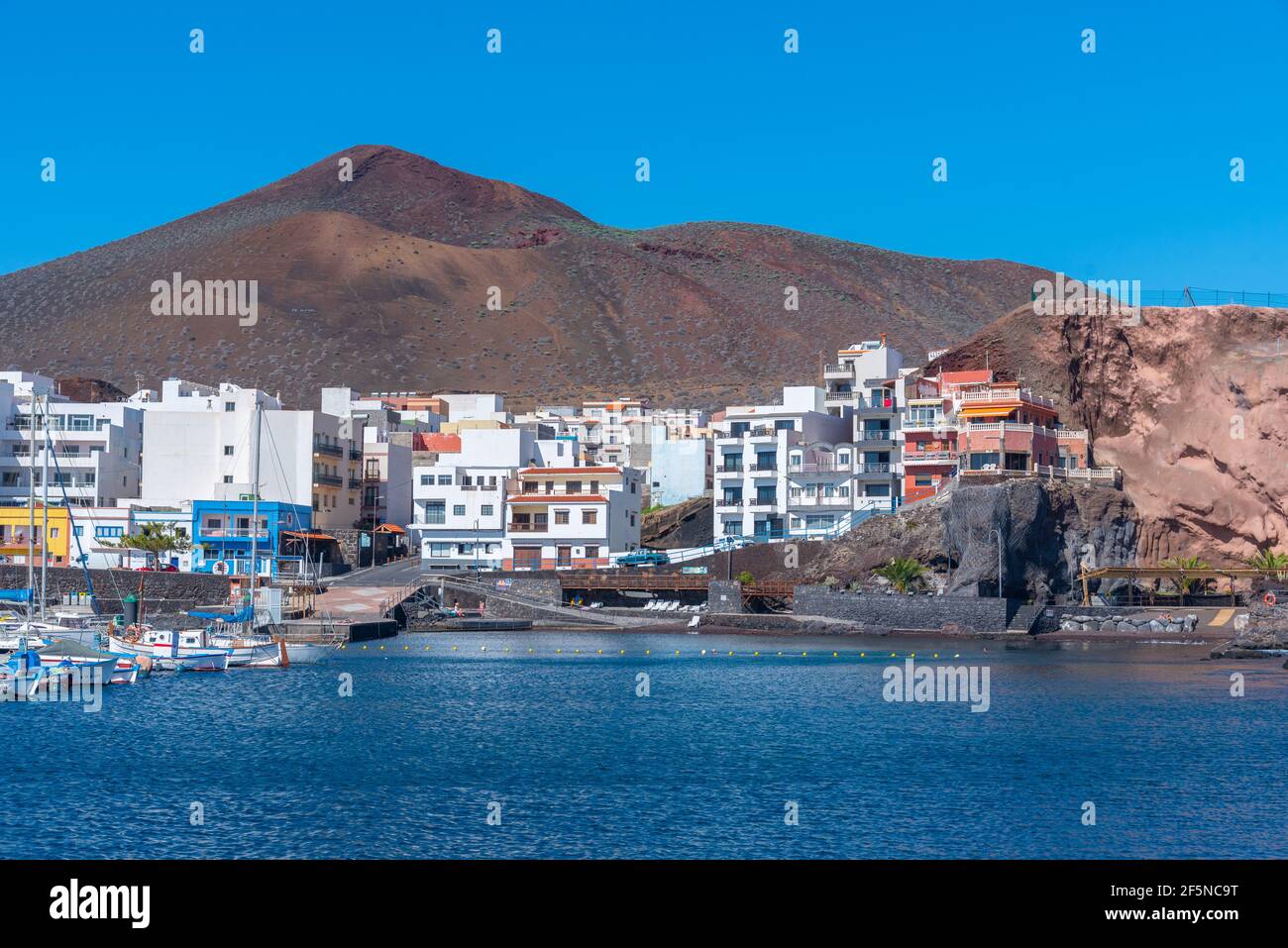 View of port at La Restinga town at El Hierro, Canary islands, Spain Stock  Photo - Alamy