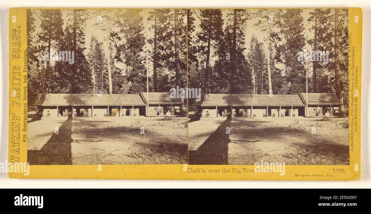 Clark's, near the Big Tree, Mariposa County, Cal.. Carleton Watkins (American, 1829 - 1916) Stock Photo