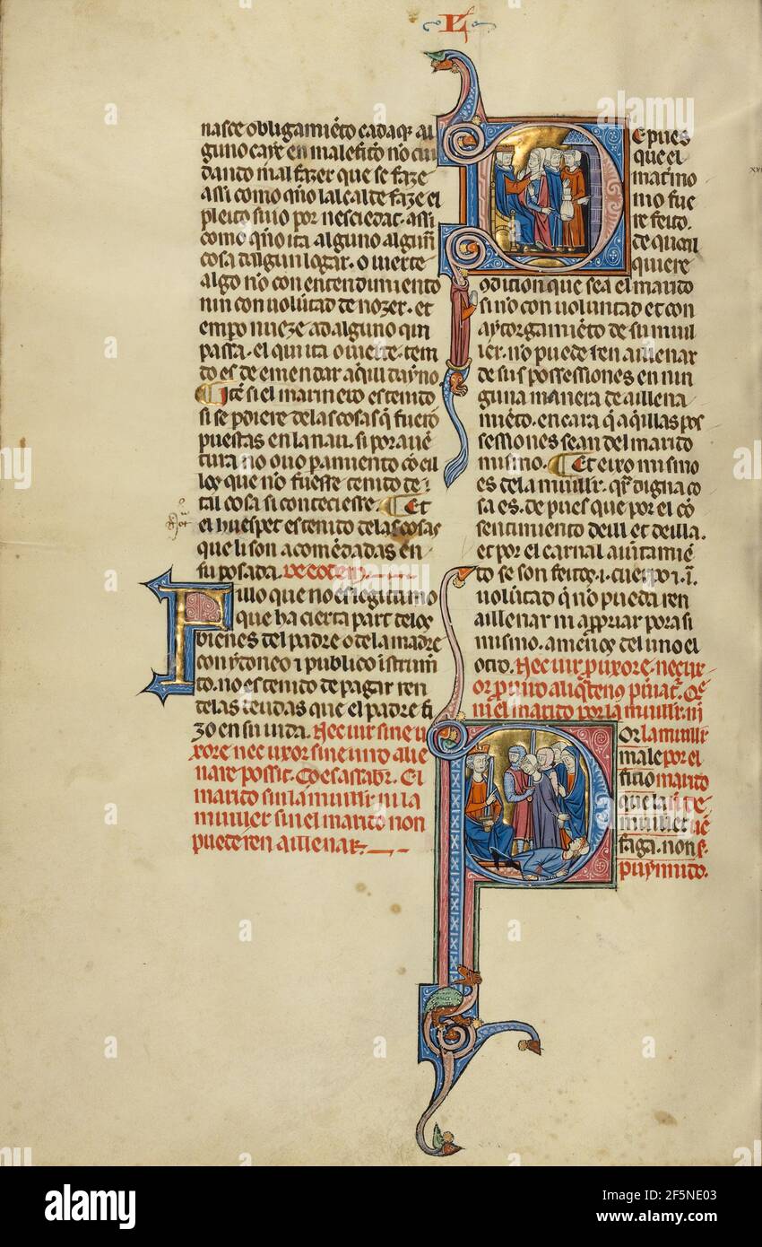 Judge Initial Manuscript initials medieval hi-res stock photography and images - Alamy
