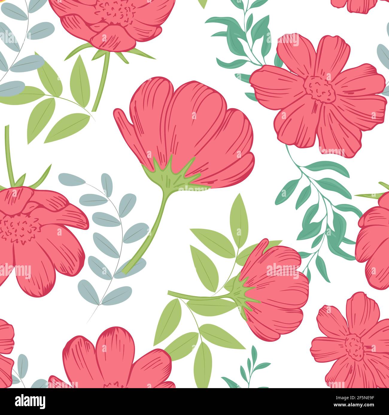 Pretty pink bloom Stock Vector Images - Alamy