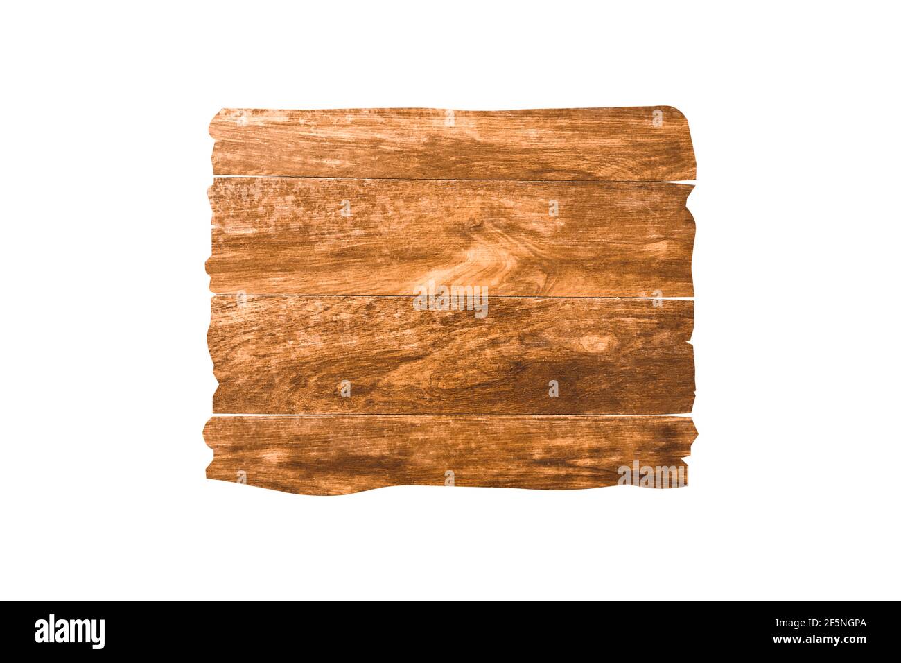 Single of wooden sign isolated on white background with clipping path ...