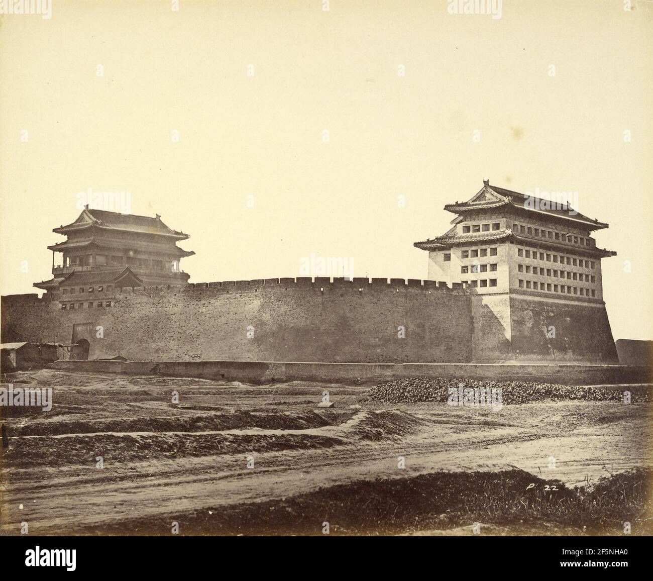 Anting Gate of Peking after the Surrender. Stock Photo
