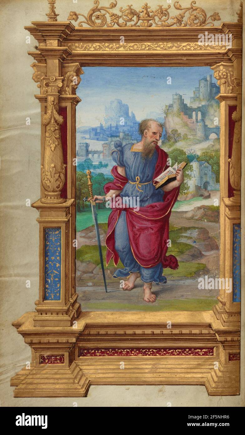 Saint Paul. Master of the Getty Epistles (French, active about 1520 - about 1549) Stock Photo