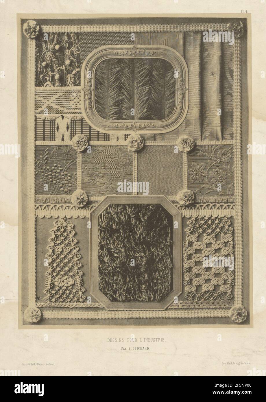 Dessins pour l'Industrie. Alphonse-Louis Poitevin (French, 1819 - 1882) Stock Photo