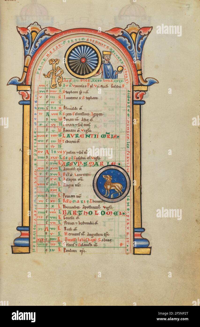 Augustus Caesar; Zodiacal Sign of Leo. Unknown Stock Photo Alamy
