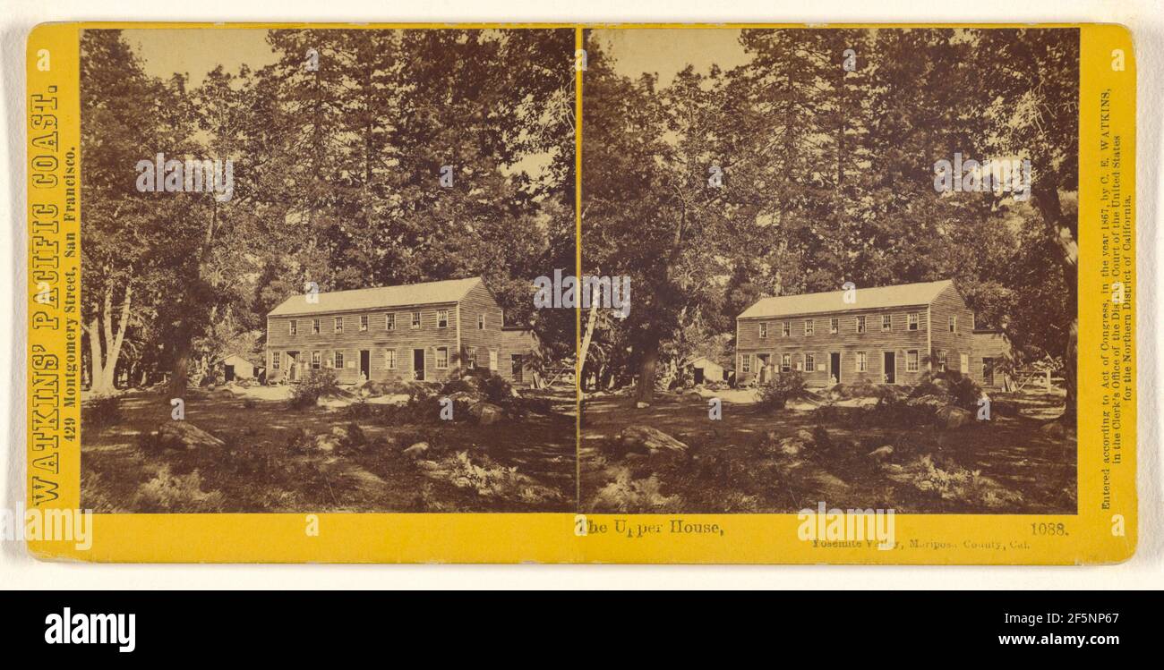 The Upper House, Yosemite Valley, Mariposa County, Cal.. Carleton Watkins (American, 1829 - 1916) Stock Photo